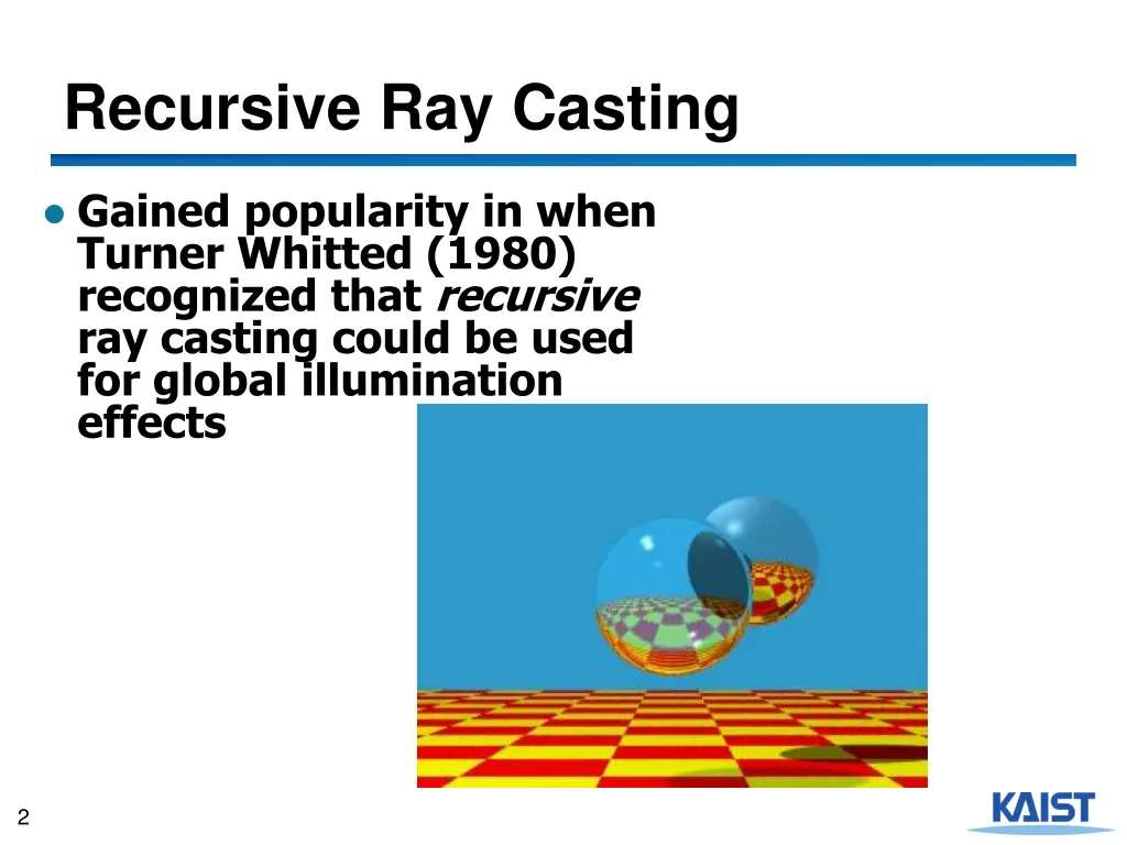 recursive ray casting