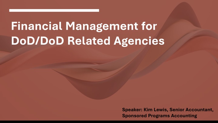 financial management for dod dod related agencies