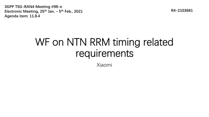 3gpp tsg ran4 meeting 98 e electronic meeting