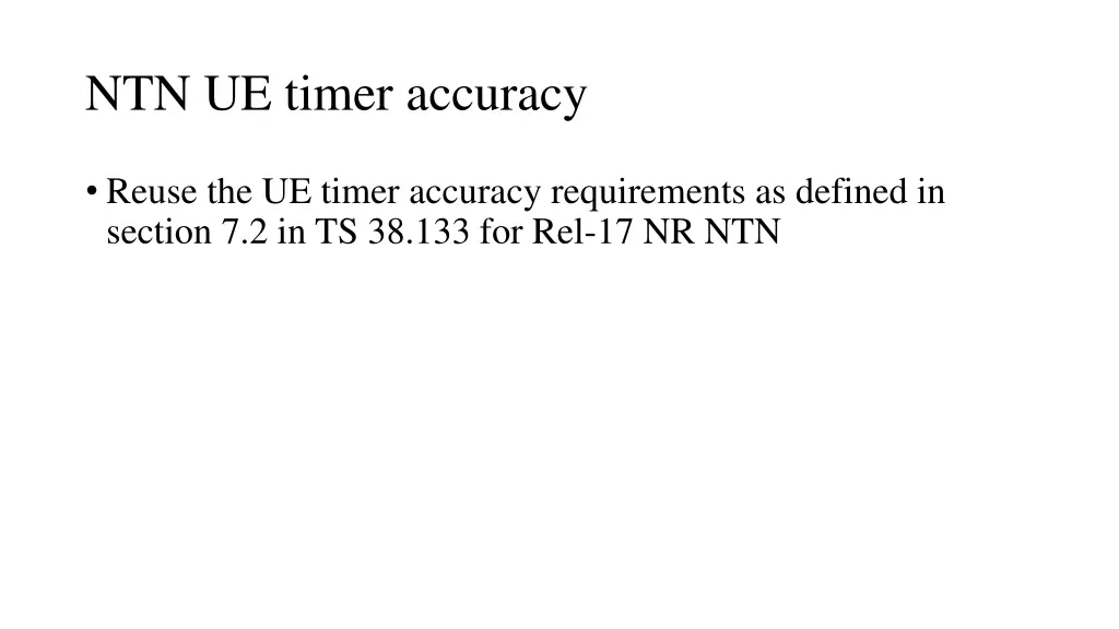 ntn ue timer accuracy