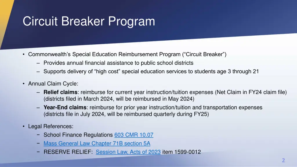 circuit breaker program