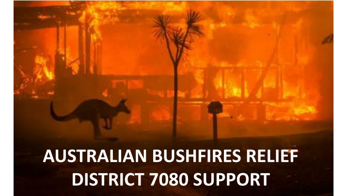 australian bushfires relief district 7080 support