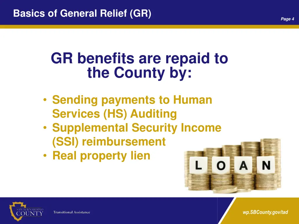 basics of general relief gr