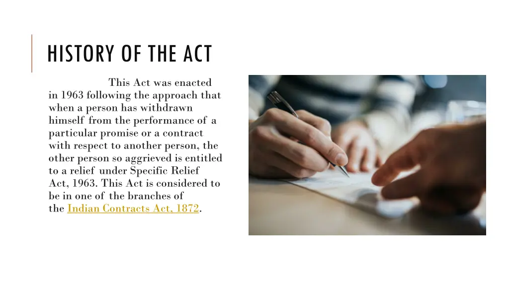 history of the act