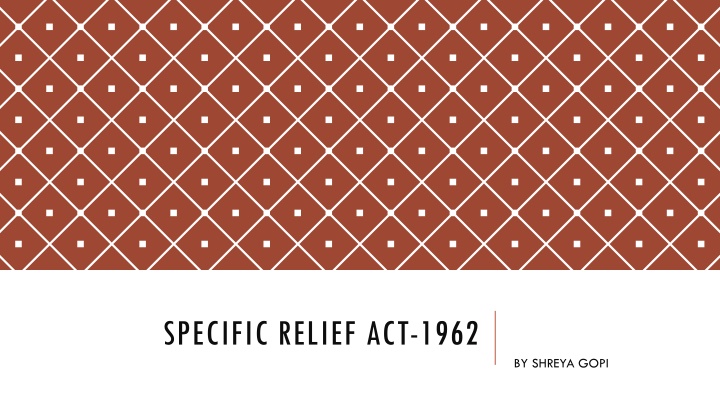 specific relief act 1962