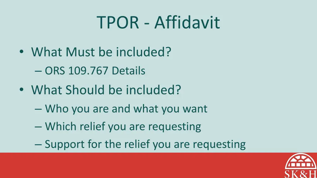 tpor affidavit