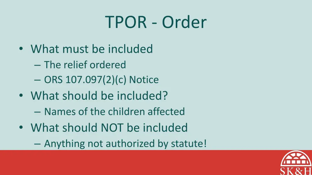 tpor order