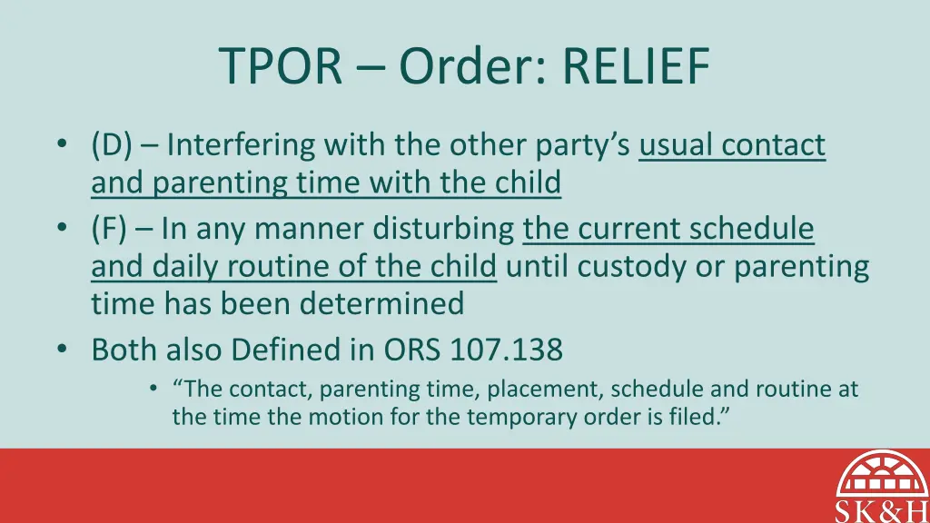 tpor order relief 2