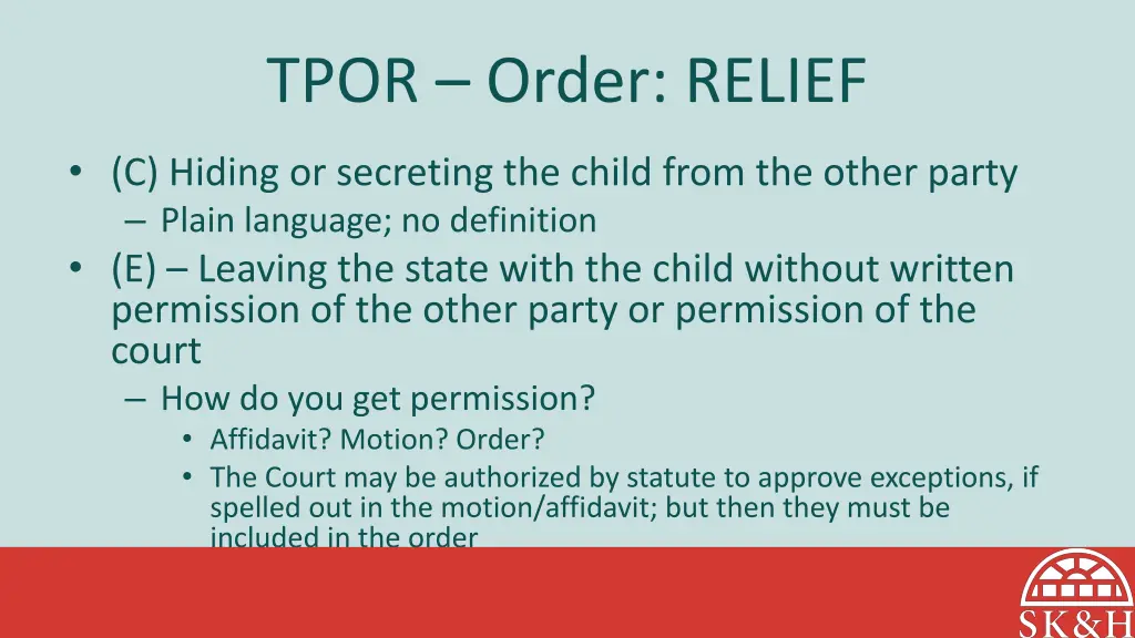 tpor order relief 4