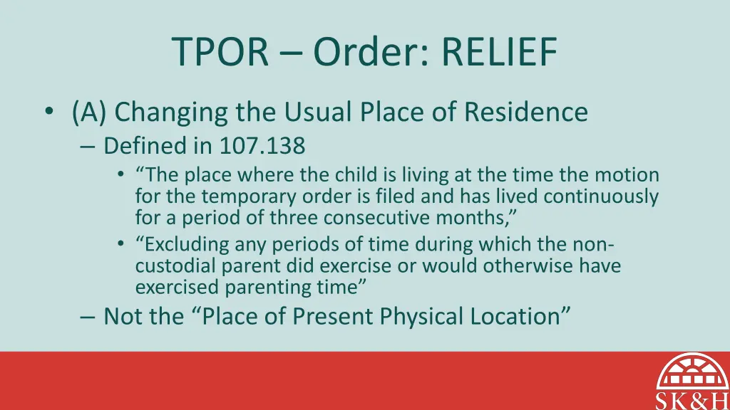 tpor order relief