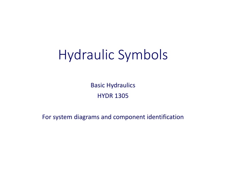 hydraulic symbols