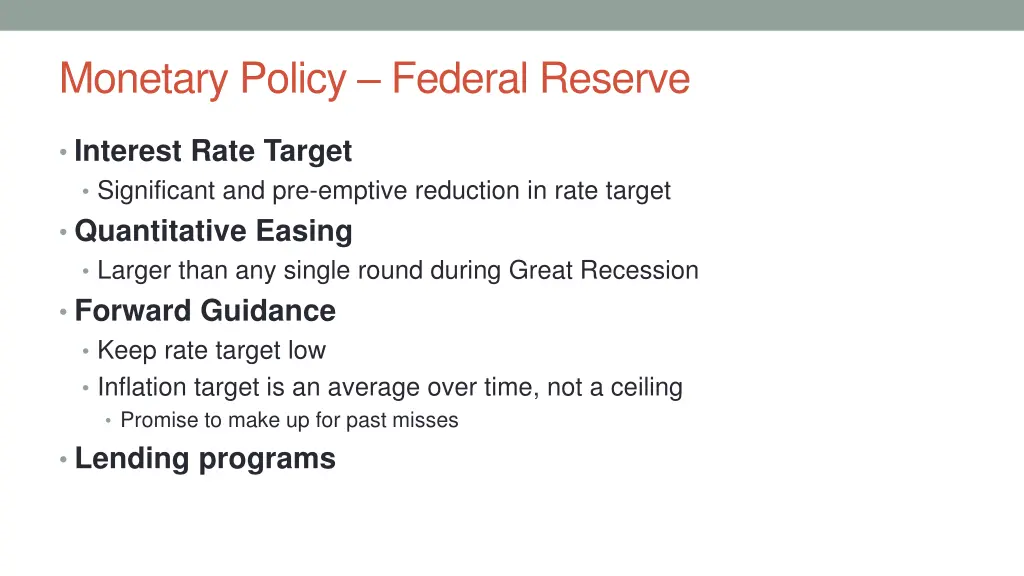 monetary policy federal reserve