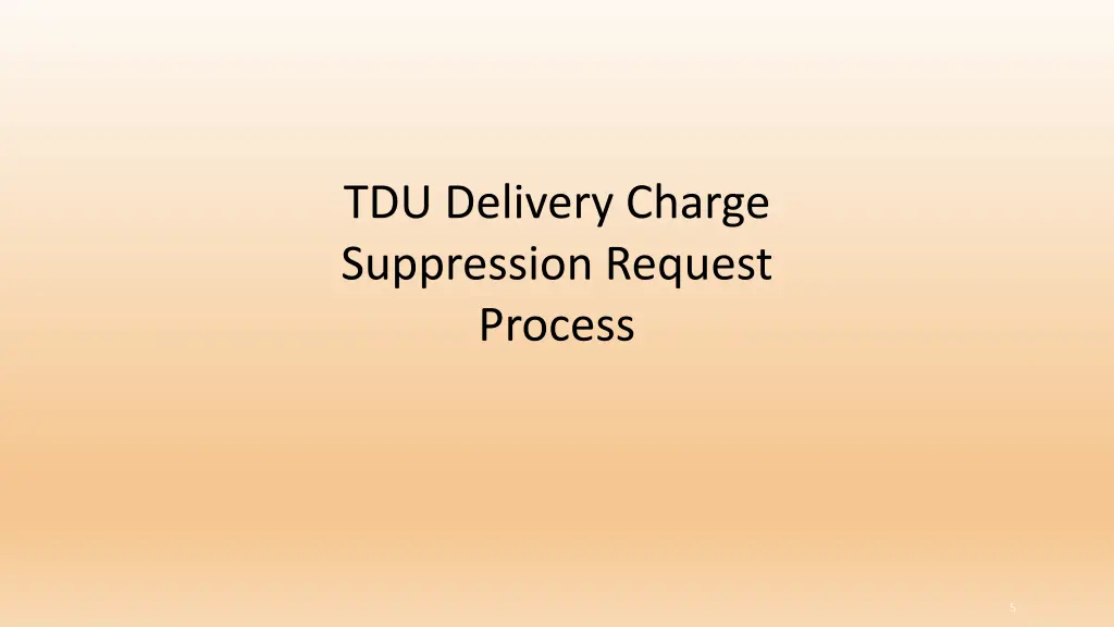 tdu delivery charge suppression request process