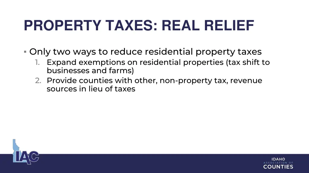 property taxes real relief