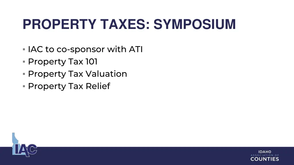 property taxes symposium