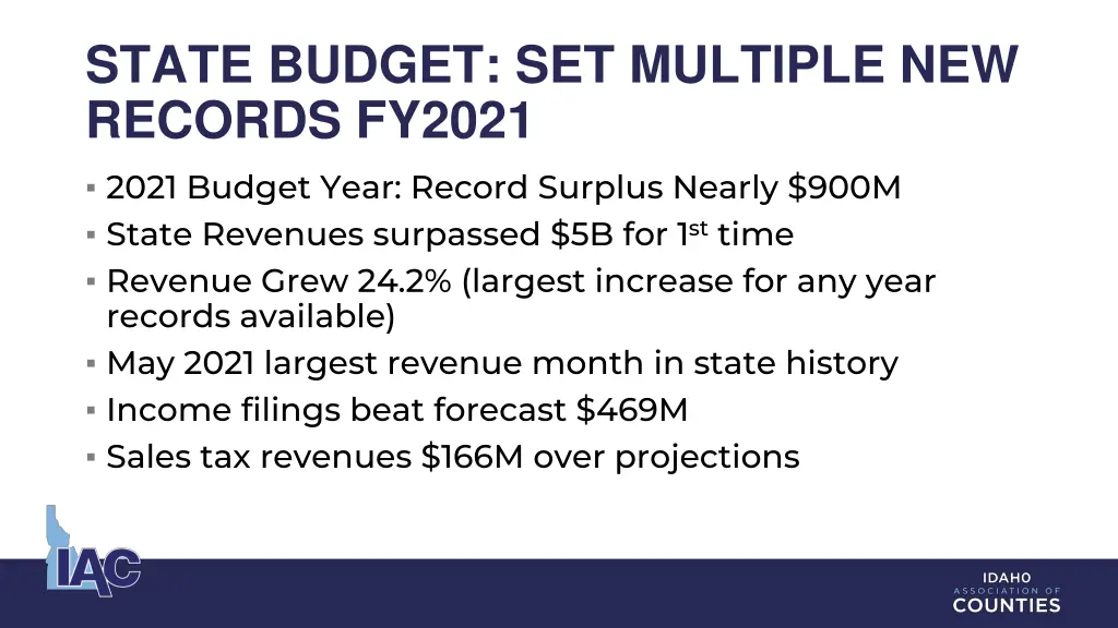 state budget set multiple new records fy2021