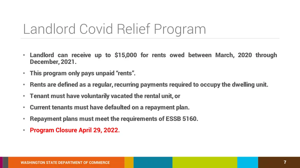 landlord covid relief program