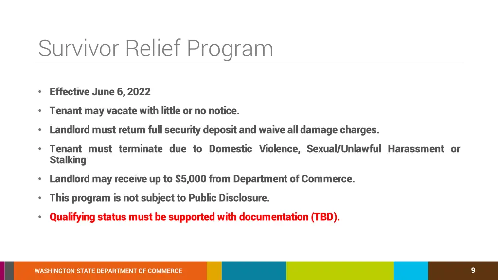 survivor relief program