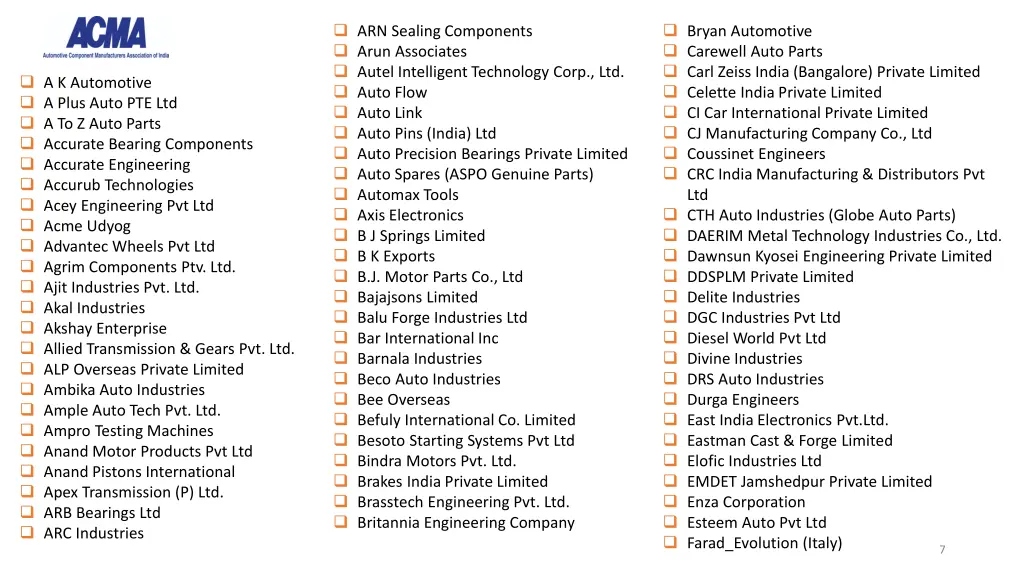 arn sealing components arun associates autel