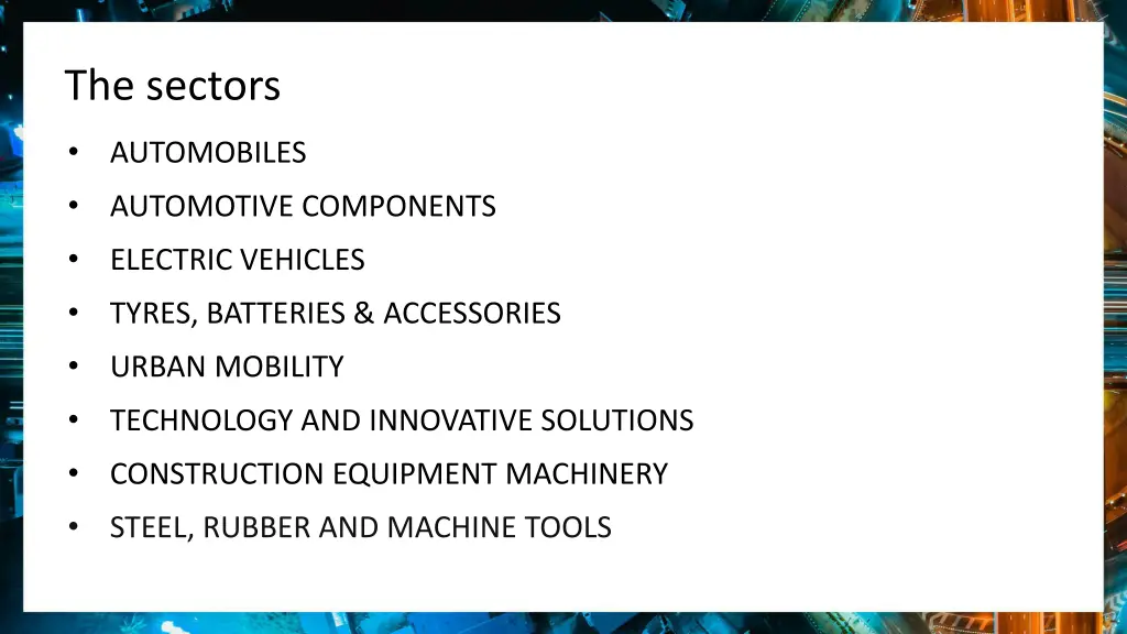 the sectors