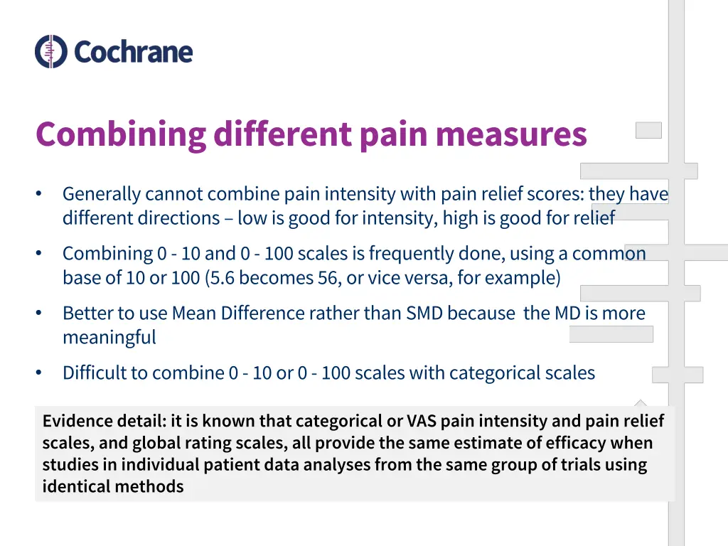 combining different pain measures