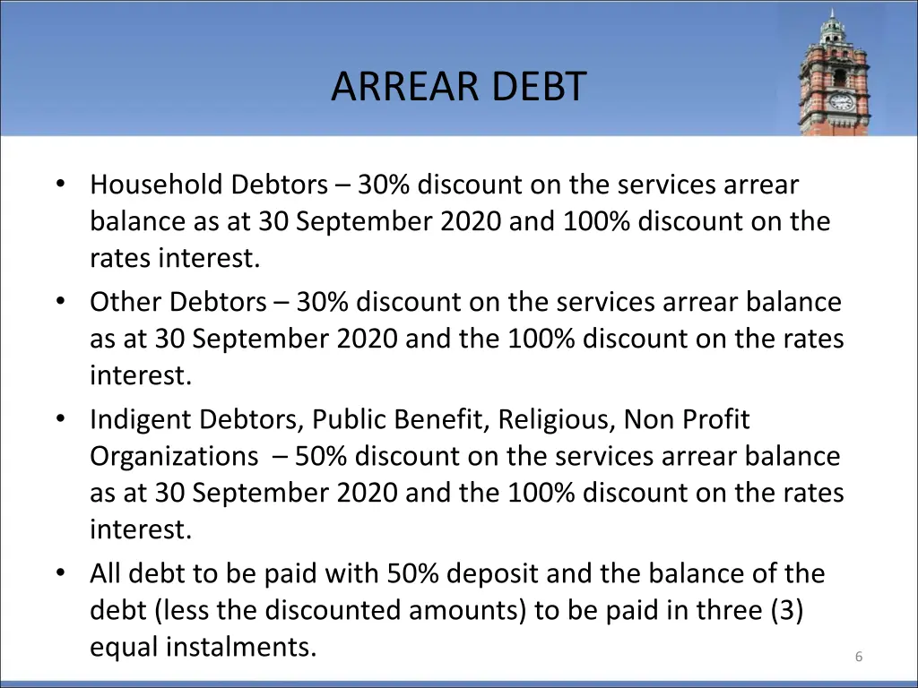 arrear debt 1