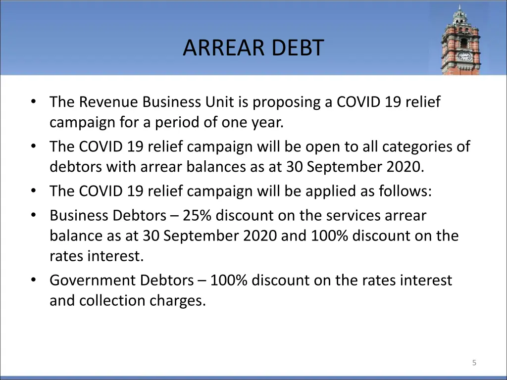 arrear debt