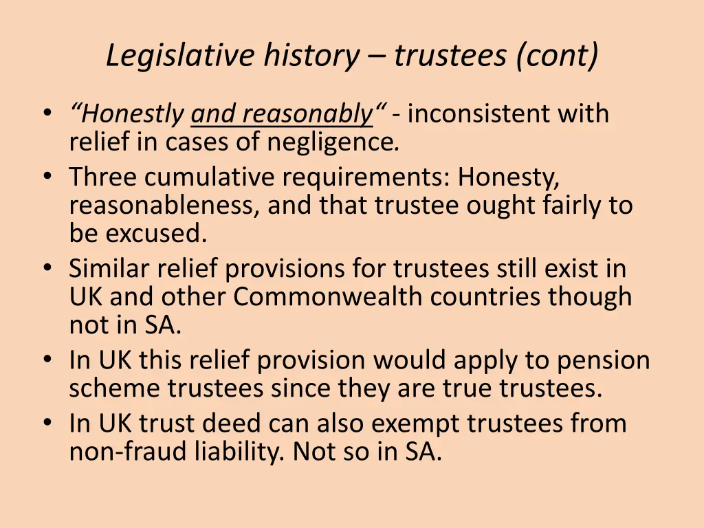 legislative history trustees cont