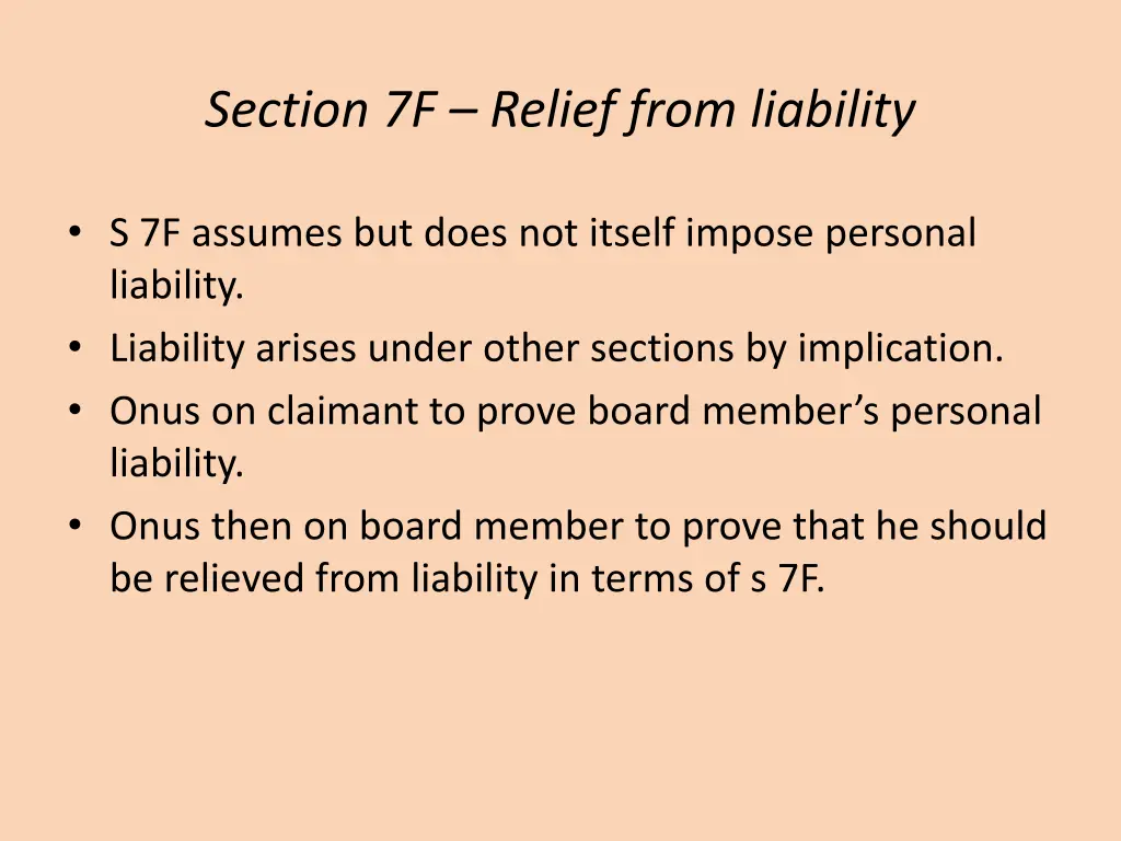 section 7f relief from liability