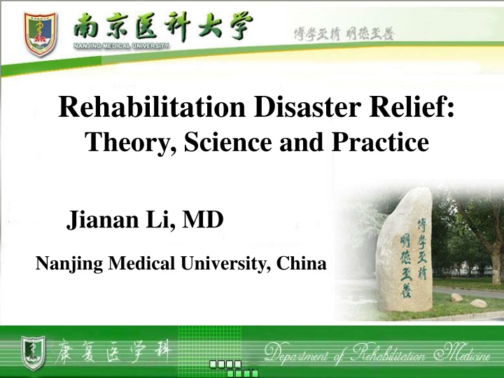 rehabilitation disaster relief theory science