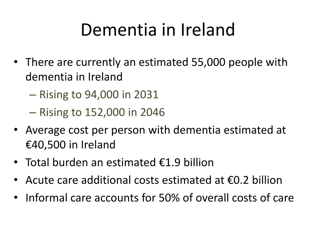 dementia in ireland