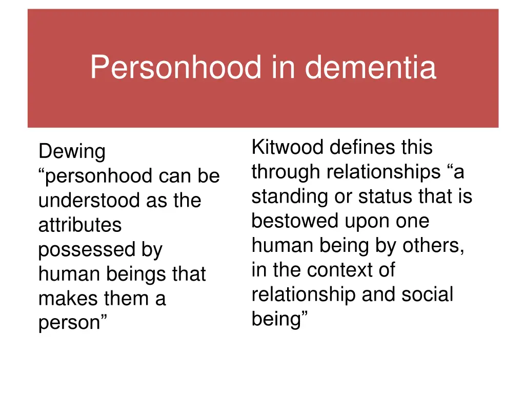 personhood in dementia