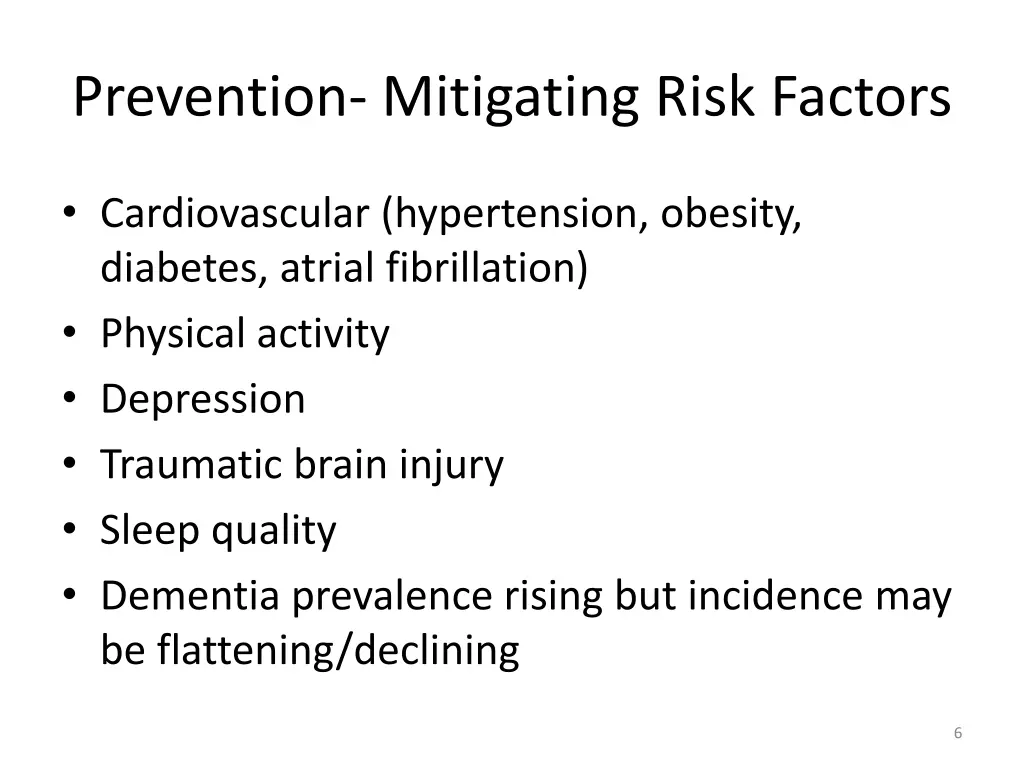 prevention mitigating risk factors