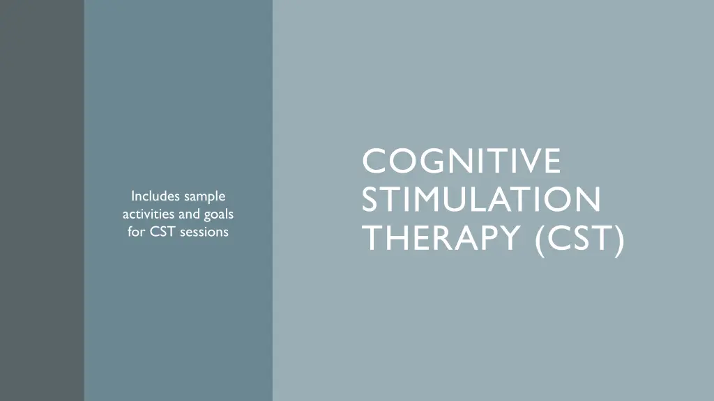 cognitive stimulation therapy cst