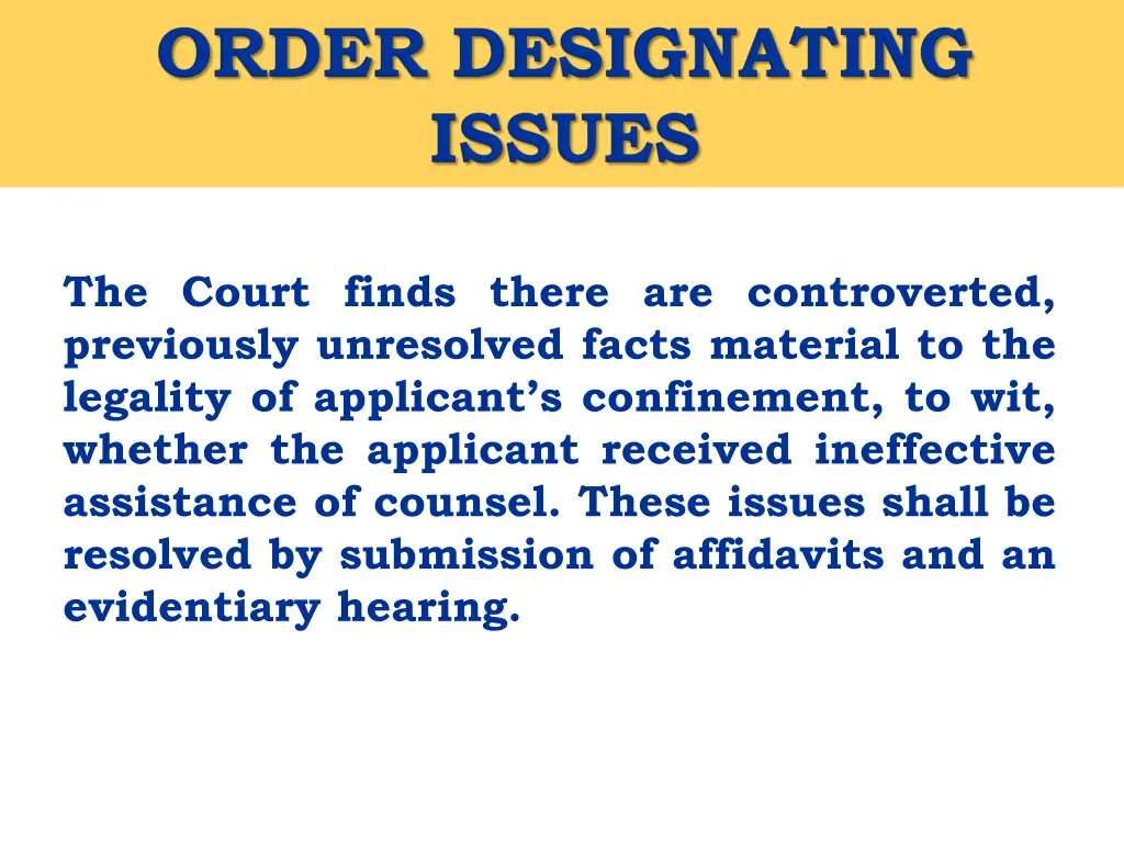 the court finds there are controverted previously