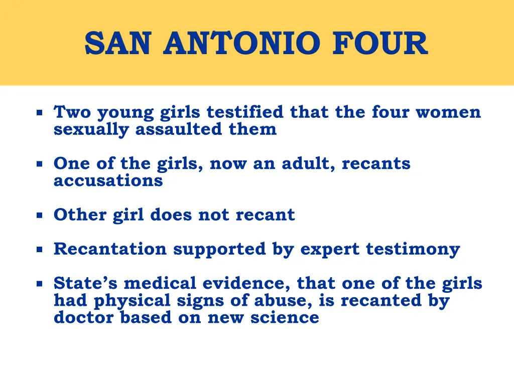 two young girls testified that the four women