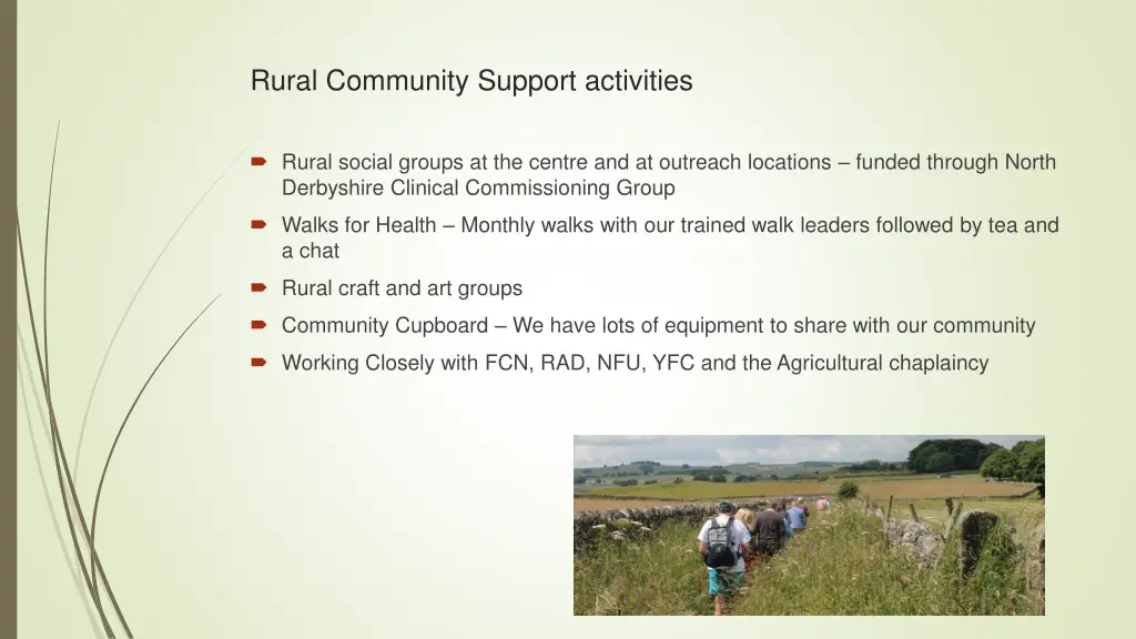 rural community support activities