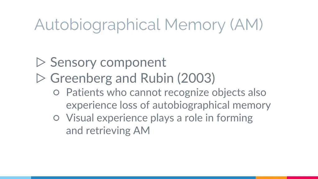 autobiographical memory am 1