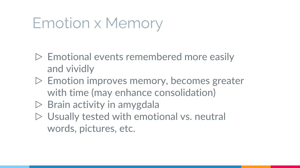 emotion x memory