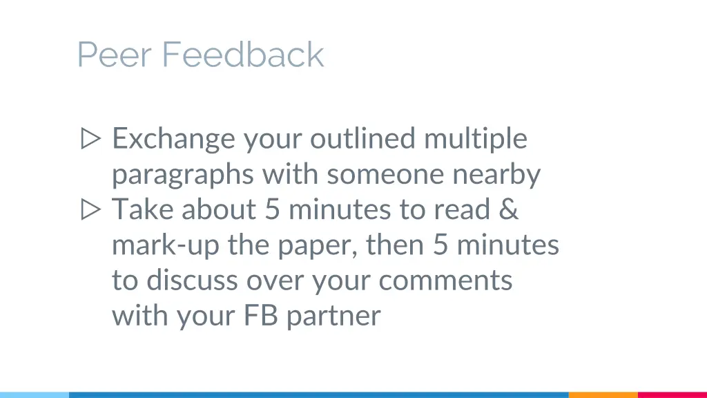 peer feedback