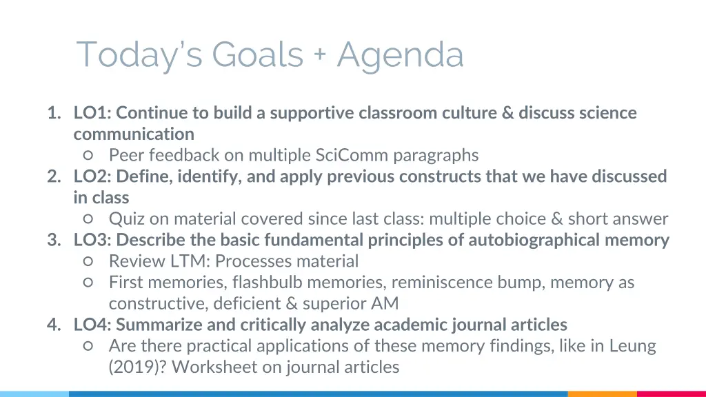 today s goals agenda 1