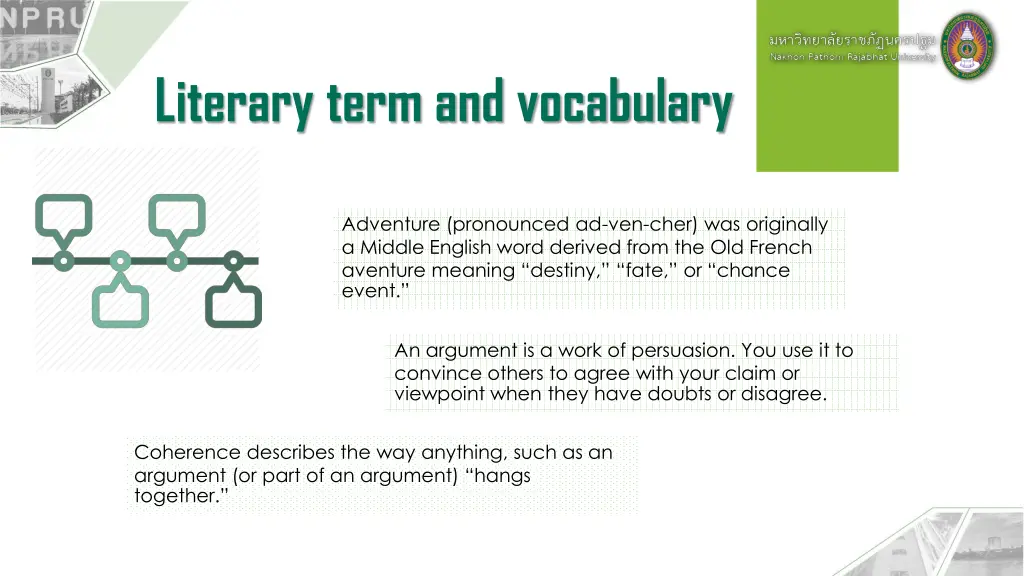 literary term and vocabulary