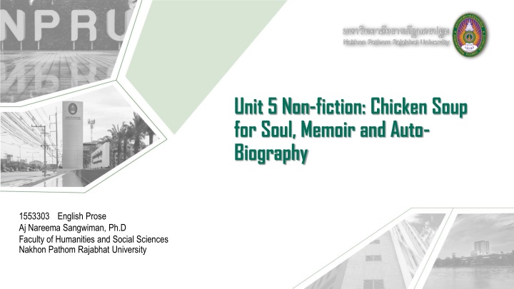 unit 5 non fiction chicken soup for soul memoir