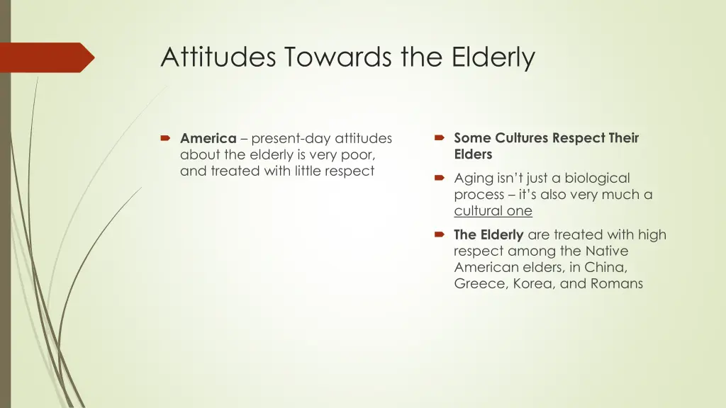 attitudes towards the elderly