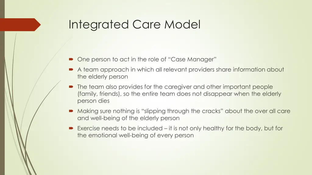 integrated care model