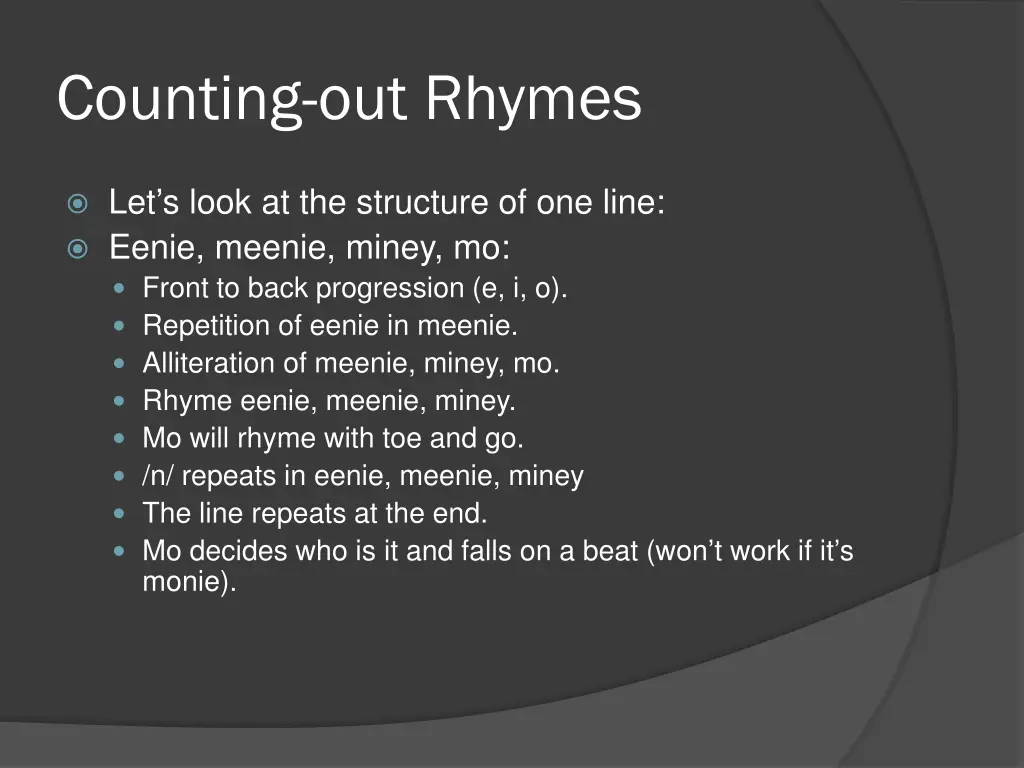 counting out rhymes 10