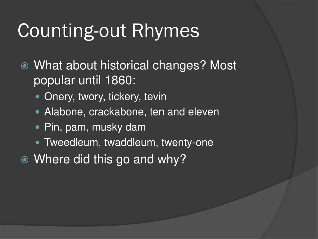 counting out rhymes 16