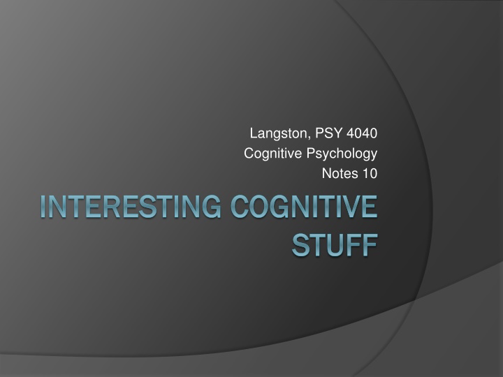 langston psy 4040 cognitive psychology