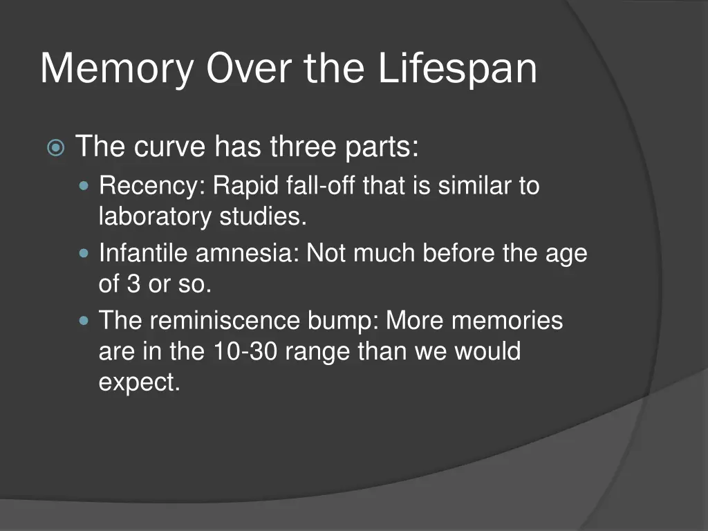 memory over the lifespan 3