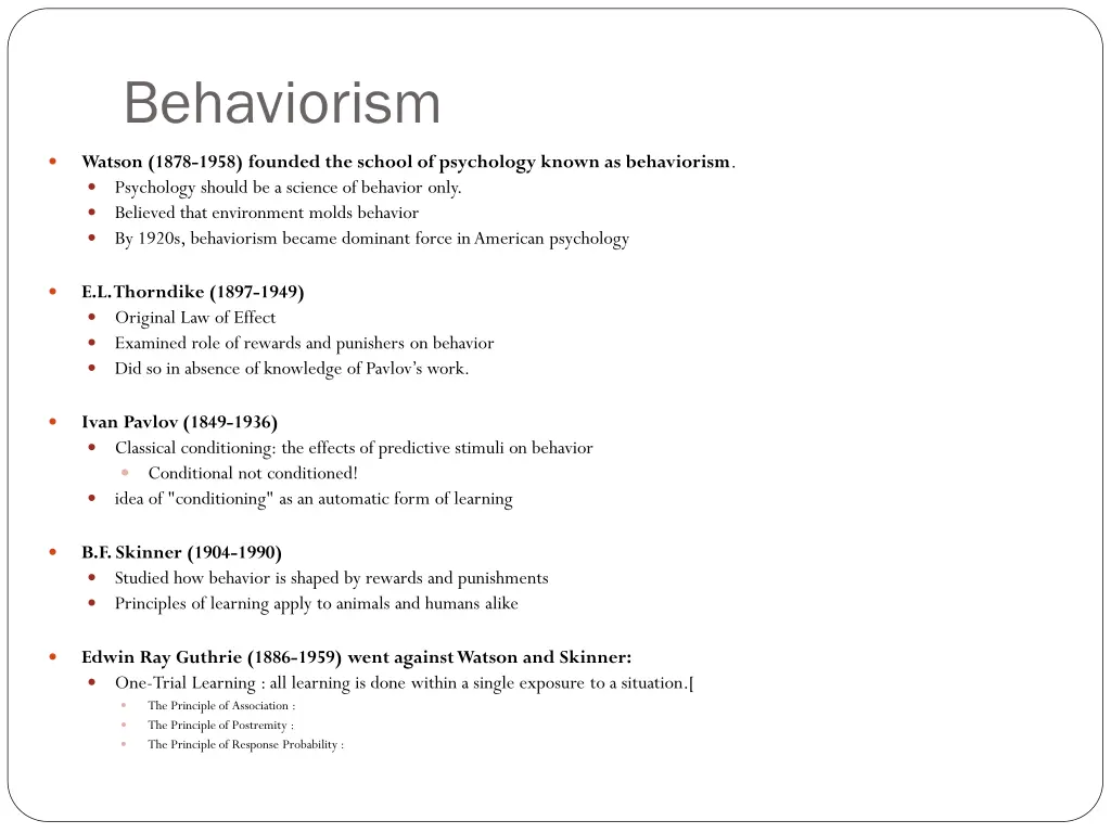 behaviorism